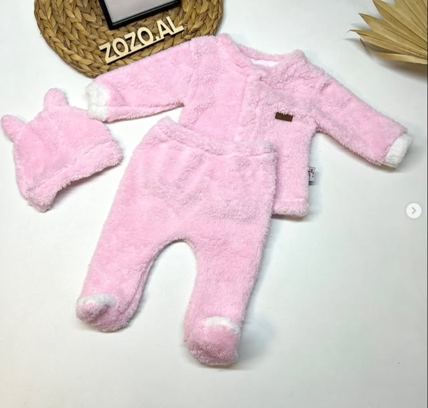 Komplet pellushi me 3 pjese roze
